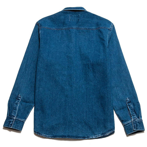 Carhartt W.I.P. Salinac Shirt Jacket Blue Stone Wash at shoplostfound, front