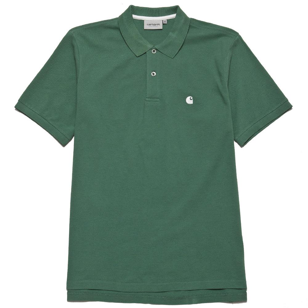 Carhartt W.I.P. Short Sleeve Chase Pique Polo Mojito at shoplostfound, front