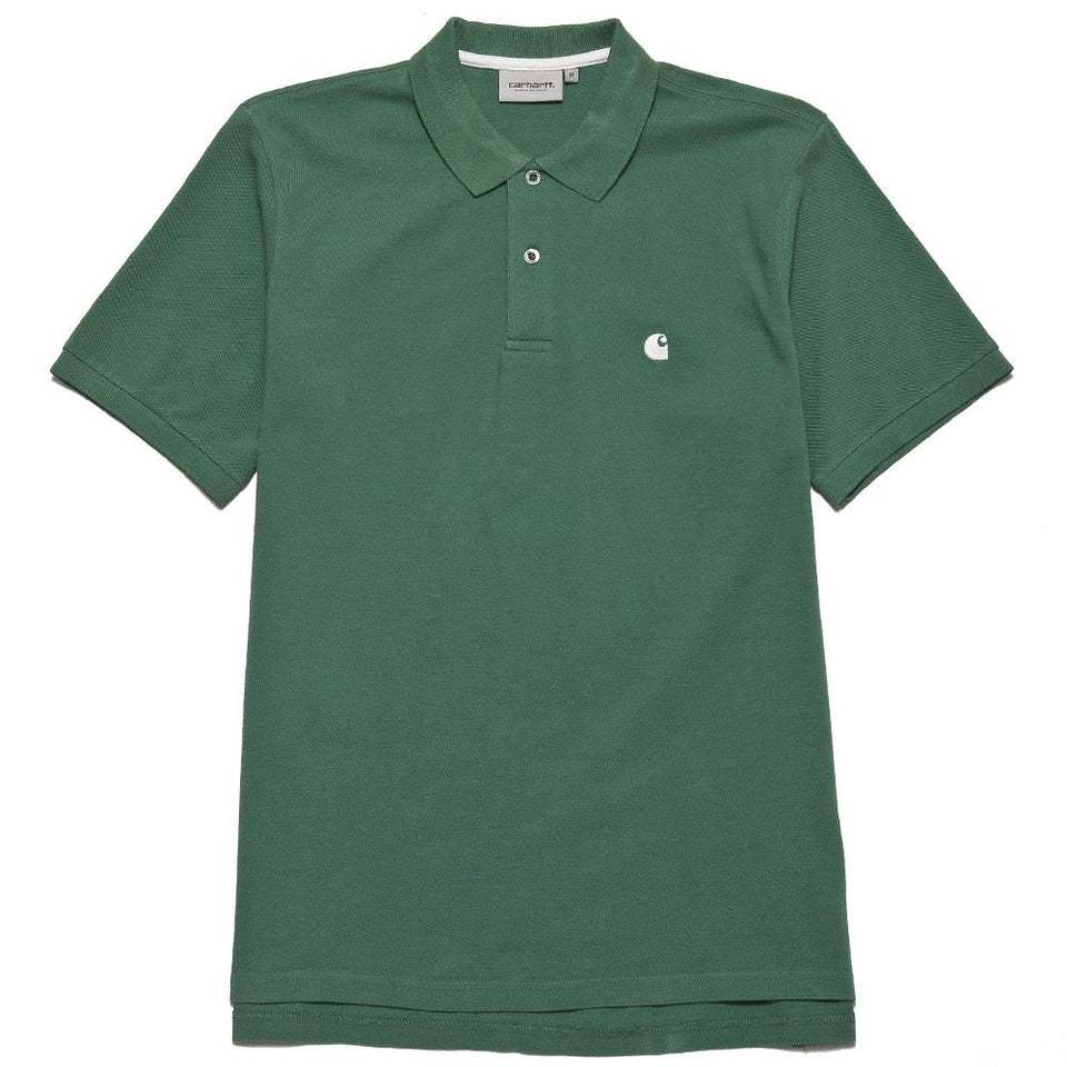 Carhartt W.I.P. Short Sleeve Chase Pique Polo Mojito at shoplostfound, front