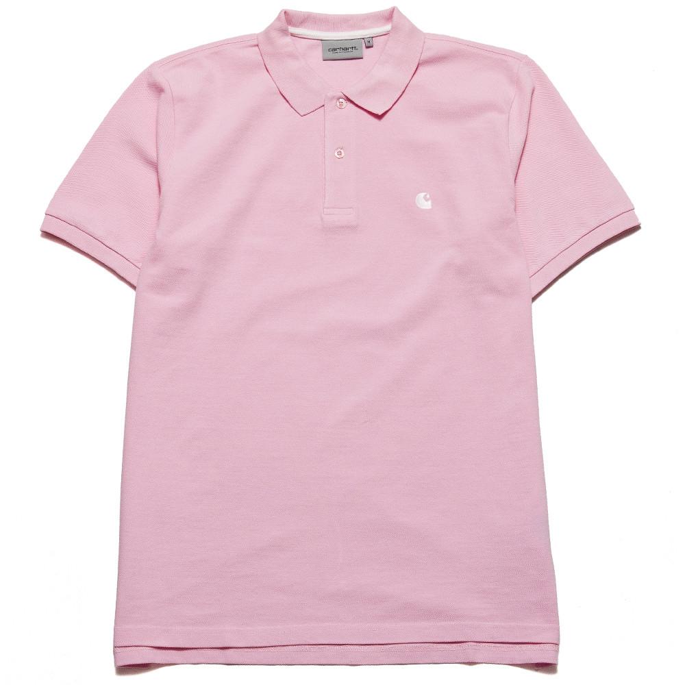 Carhartt W.I.P. Short Sleeve Chase Pique Polo Vegas Pink at shoplostfound, front