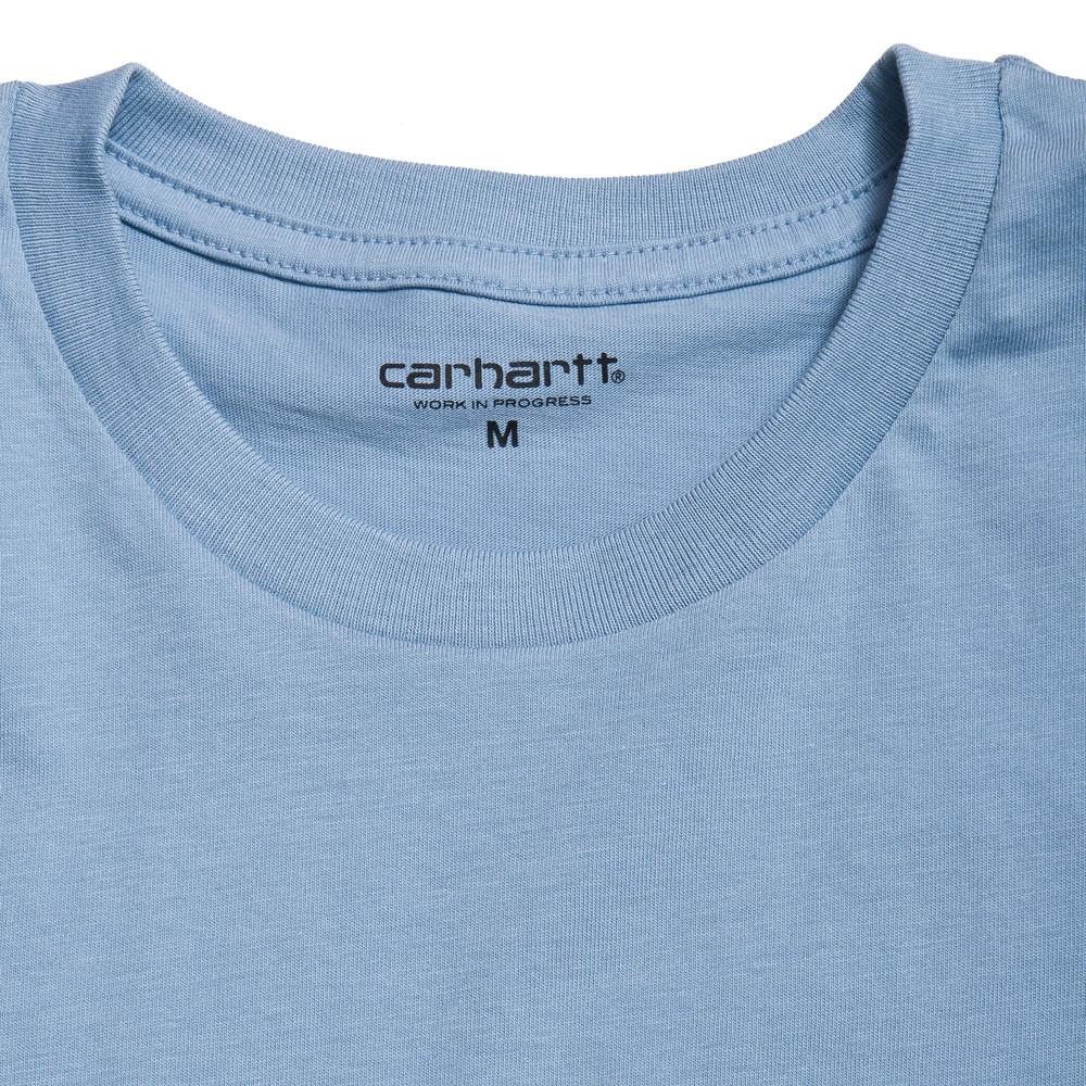 Carhartt W.I.P. Short Sleeve Pocket T-Shirt Glacier at shoplostfound, neck