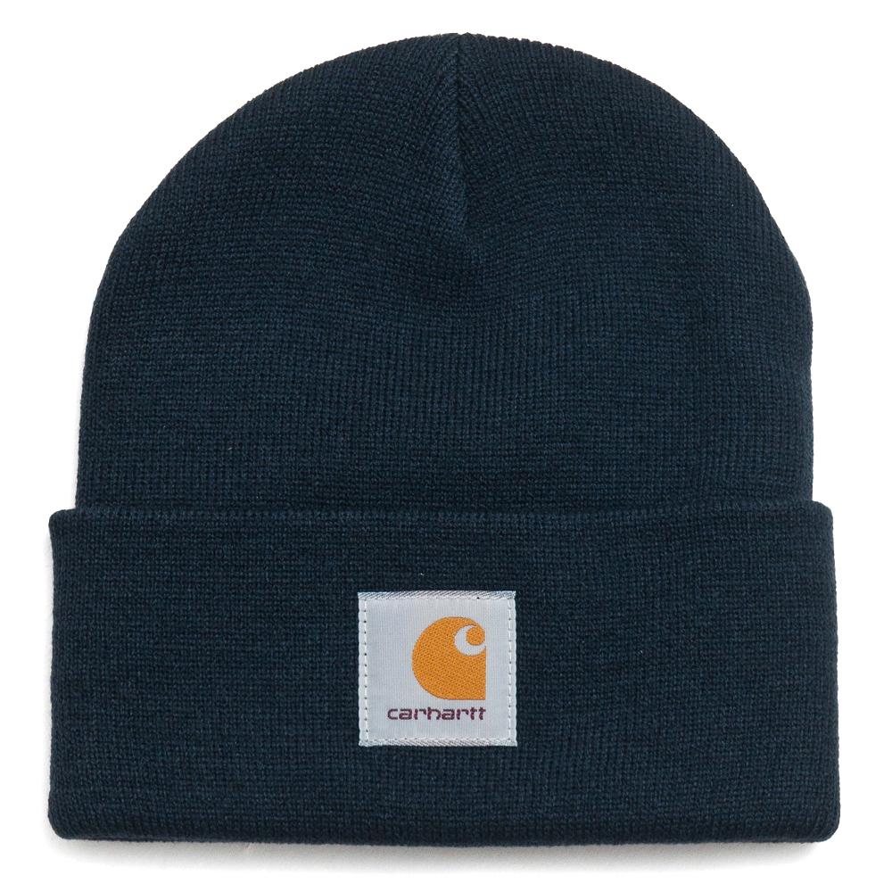 Carhartt W.I.P. Short Watch Hat Navy at shoplostfound, front