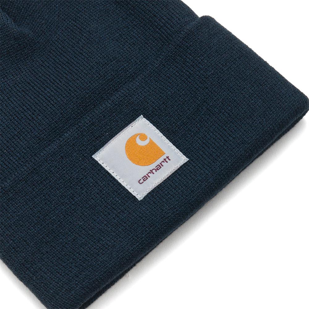 Carhartt W.I.P. Short Watch Hat Navy at shoplostfound, detail