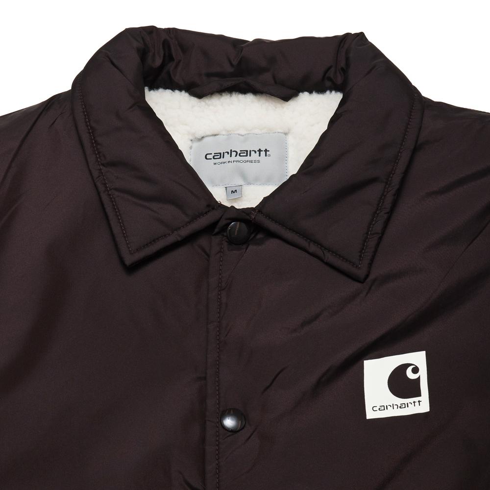 Carhartt W.I.P. Sports Pile Coach Jacket Tobacco at shoplostfound, neck