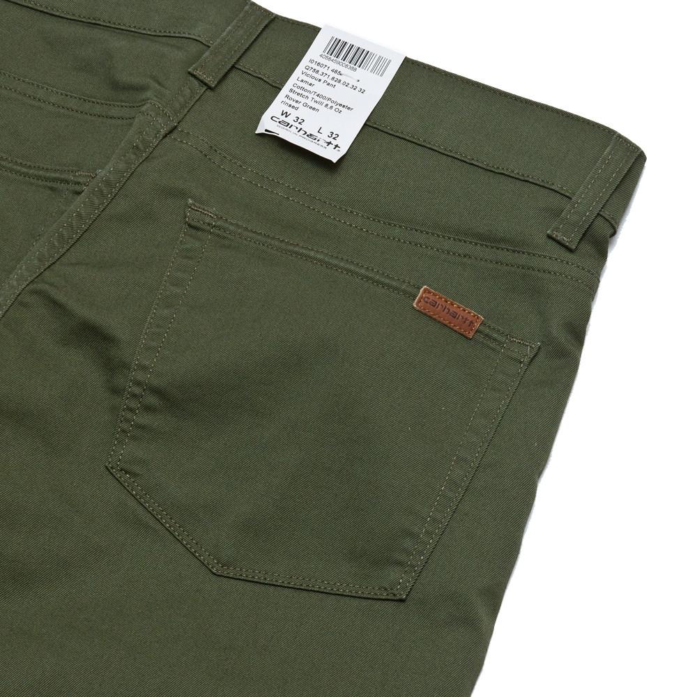 Carhartt W.I.P. Vicious Pant Rover Green at shoplostfound, detail