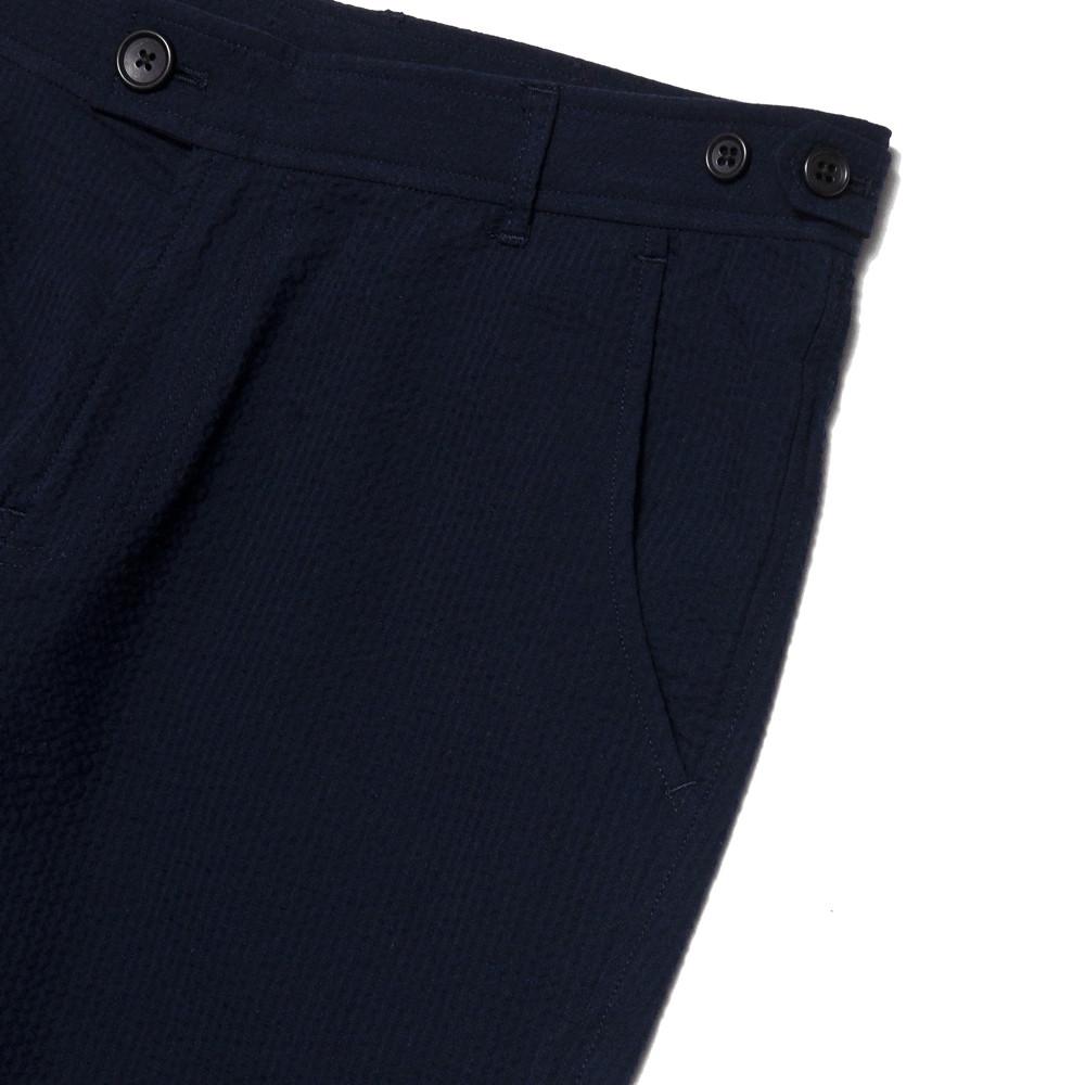 Corridor Navy Seersucker Trouser at shoplostfound, pocket