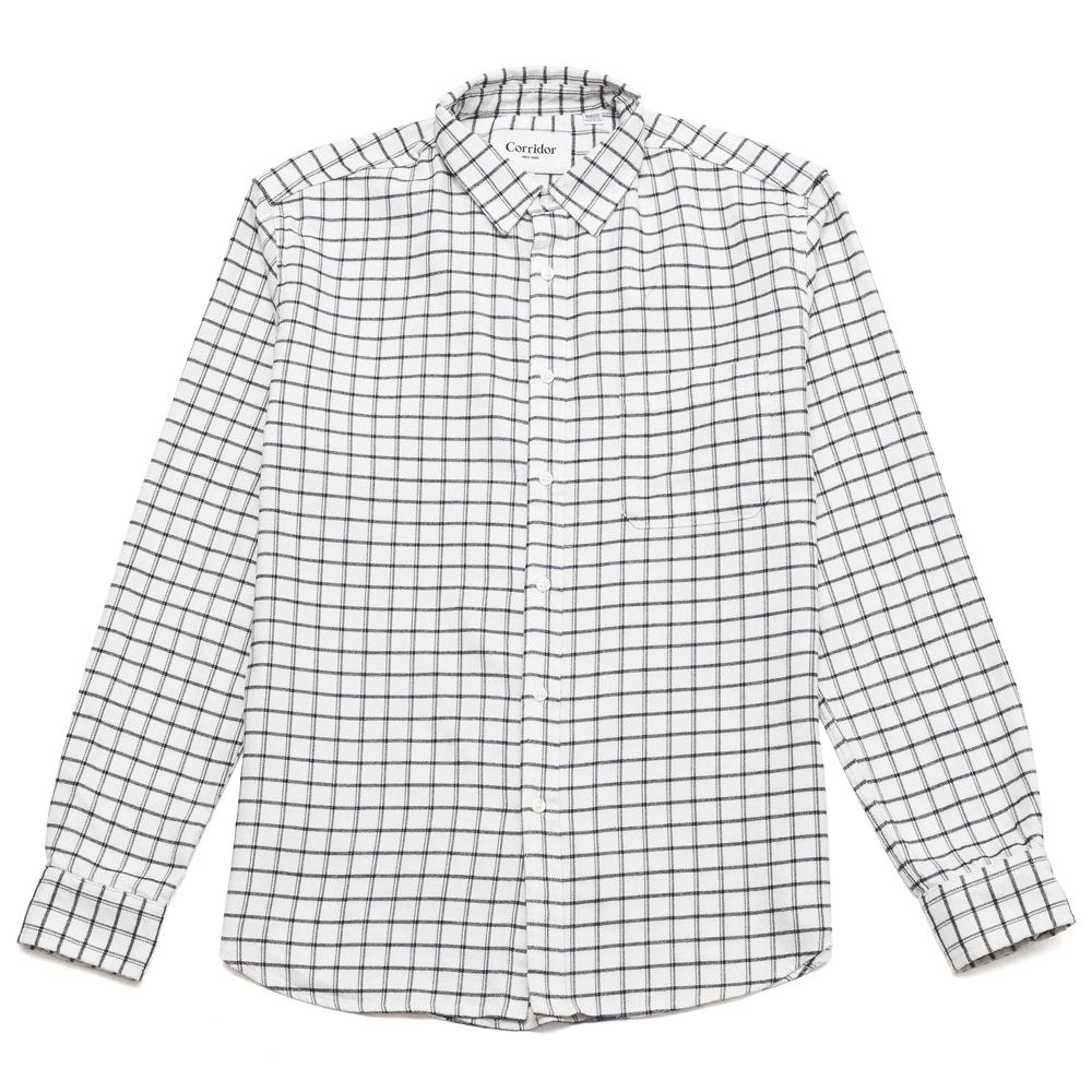 Corridor White Check Wool Blend LS at shoplostfound, front