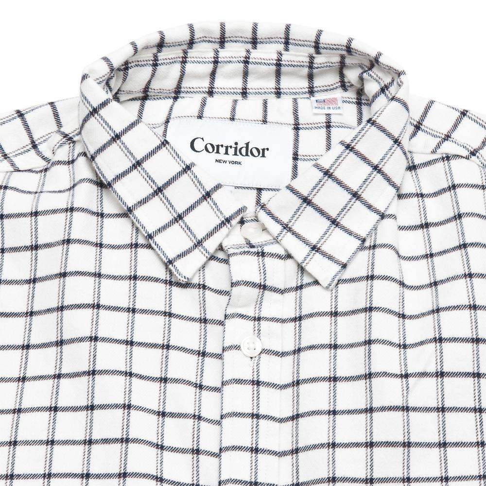 Corridor White Check Wool Blend LS at shoplostfound, neck