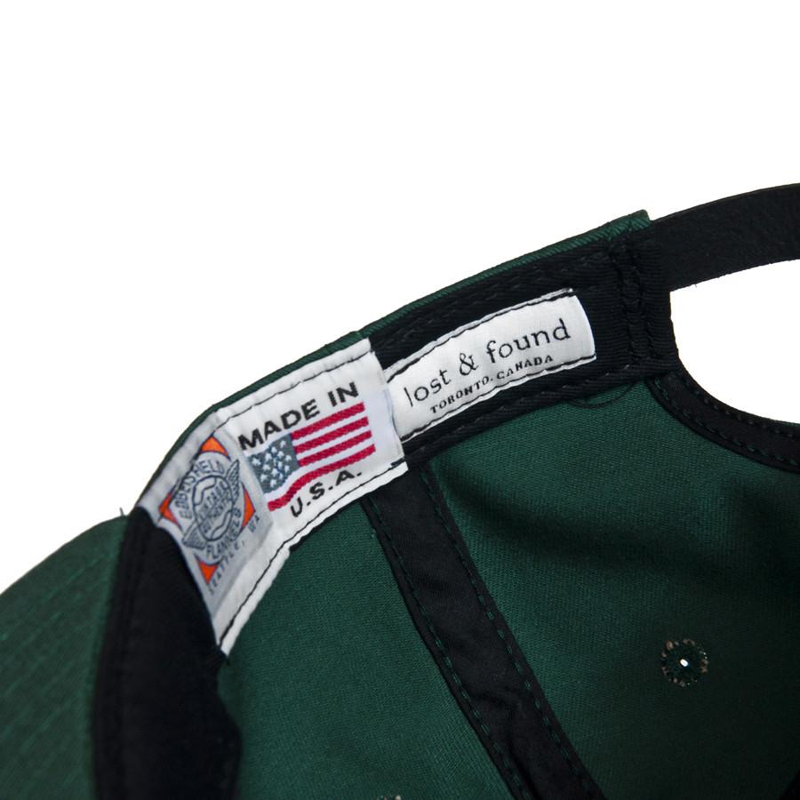 Ebbets Field Flannels Forest Green Cotton Twill with Black Leather Strap