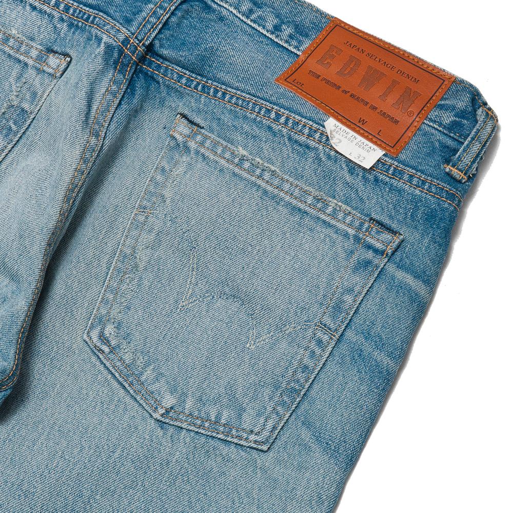 Edwin Classic Regular Tapered Jeans Kaihara Rainbow Selvage at shoplostfound, detail