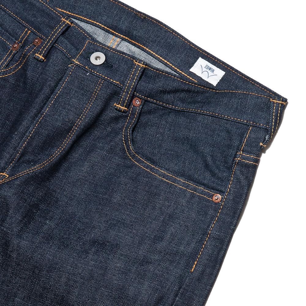 Edwin Classic Regular Tapered Jeans Raw State at shoplostfound, pocket