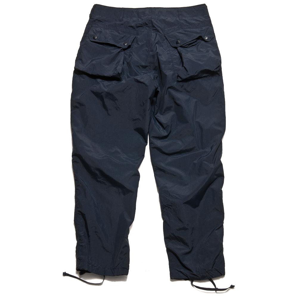 Engineered Garments Acrylic Coated Nylon Taffeta Norwegian Pant Navy at shoplostfound, back