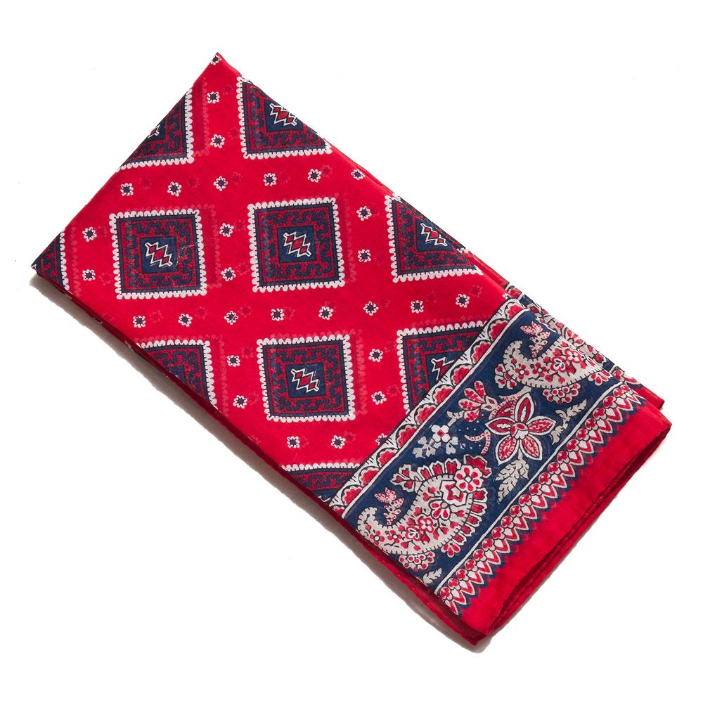 Engineered Garments Bandana Scarf Red at shoplostofund, fold