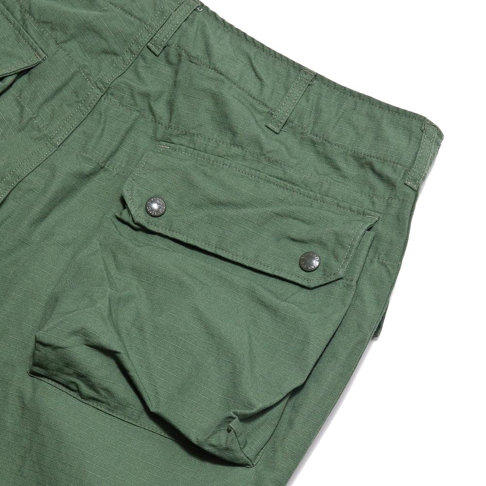 Engineered Garments Cotton Ripstop Norwegian Pant Olive at shoplostfound, detail