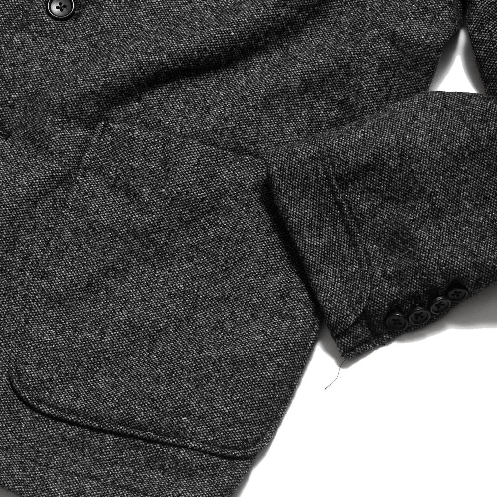 Engineered Garments Grim Jacket Wool Homespun Grey at shoplostfound, cuff