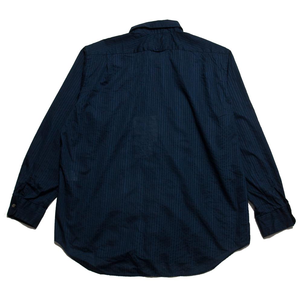 Engineered Garments Tone & Tone Dobby Short Collar Shirt Dark Navy at shoplostfound, back