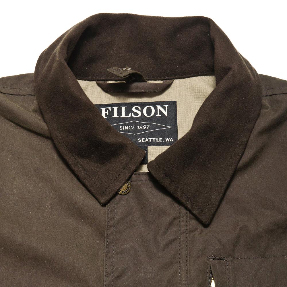 Filson Cover Cloth Mile Marker Otter Green Seattle Fit at shoplostfound, neck