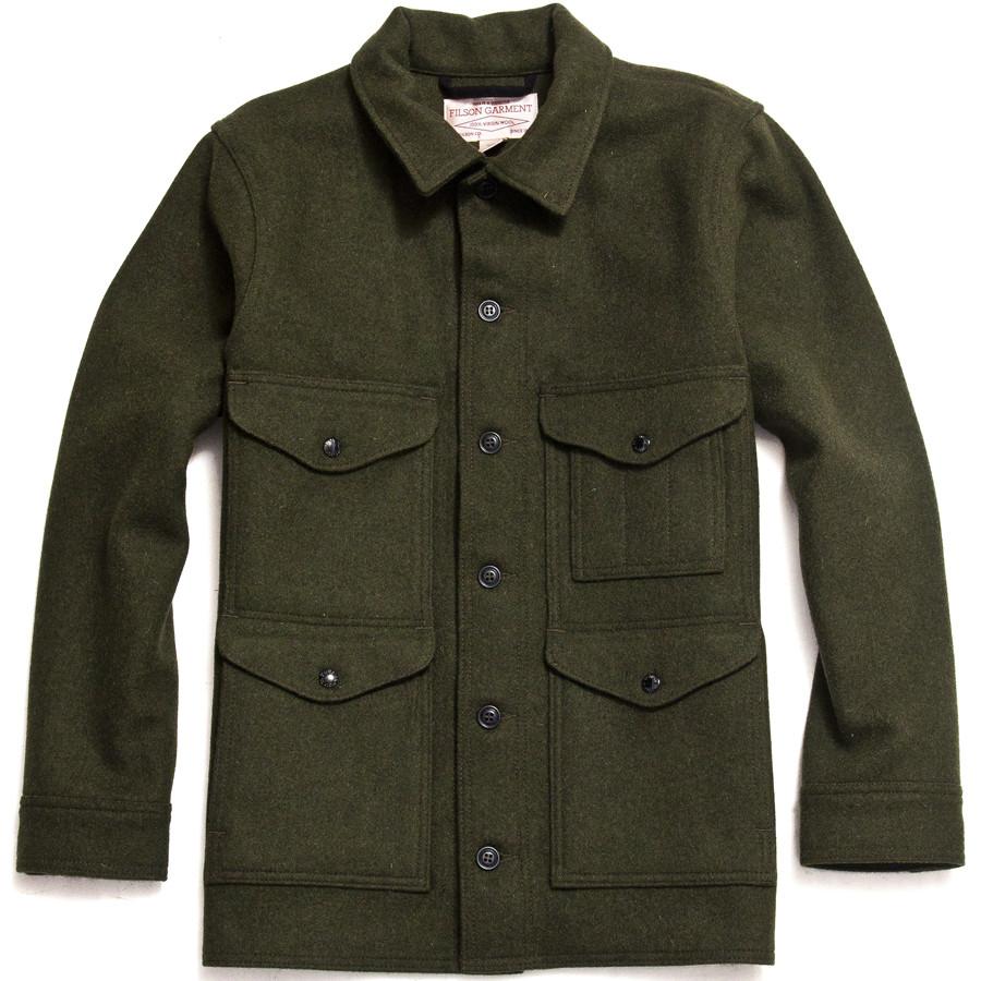 Filson Wool Mackinaw Cruiser Forest Green at shoplostfound in Toronto, front