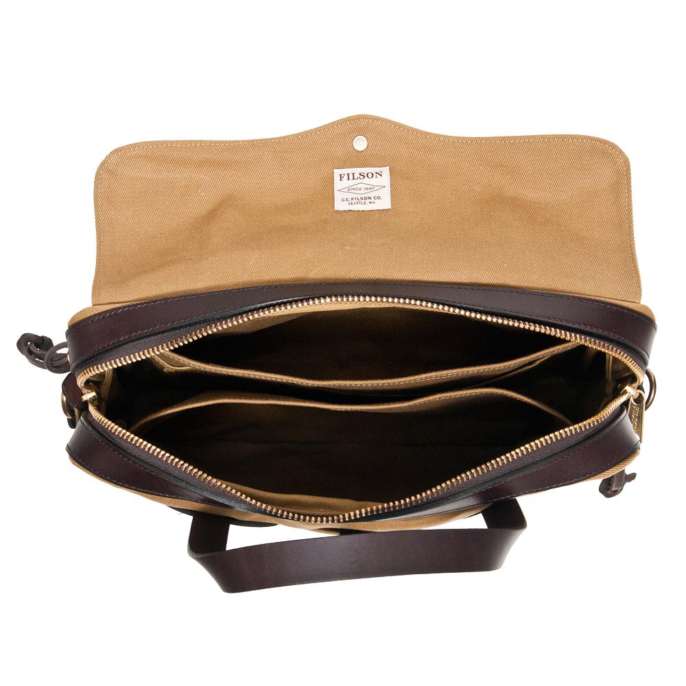 Filson Original Briefcase Tan at shoplostfound, inside