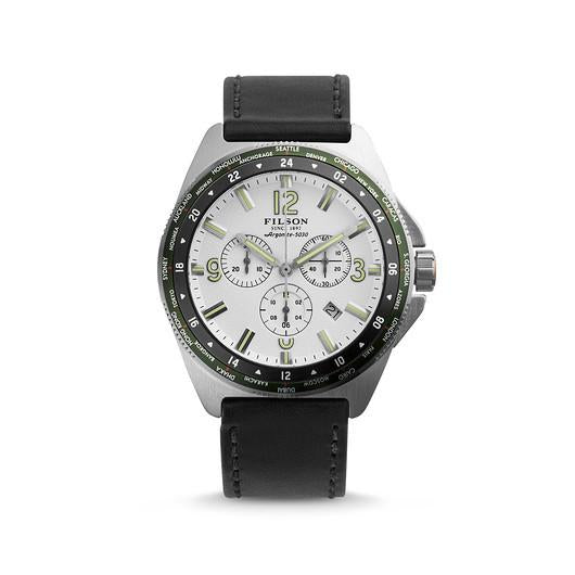 Filson Journeyman Watch Black/White at shoplostfound in Toronto, dial