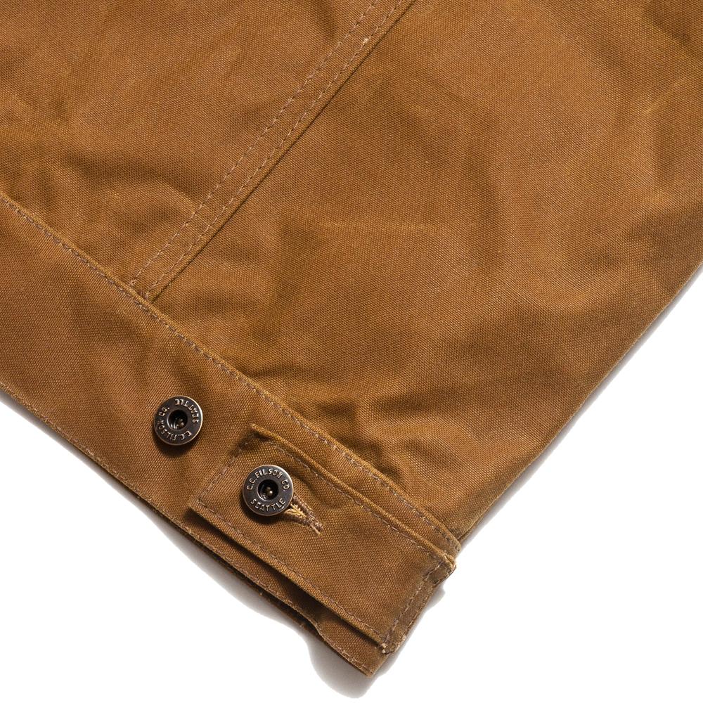 Filson Short Lined Cruiser Dark Tan at shoplostfound, adjustable waist