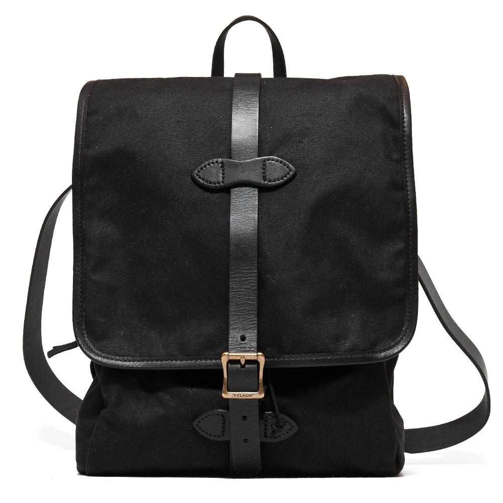 Filson Tin Cloth Blackpack Black at shoplostfound, front