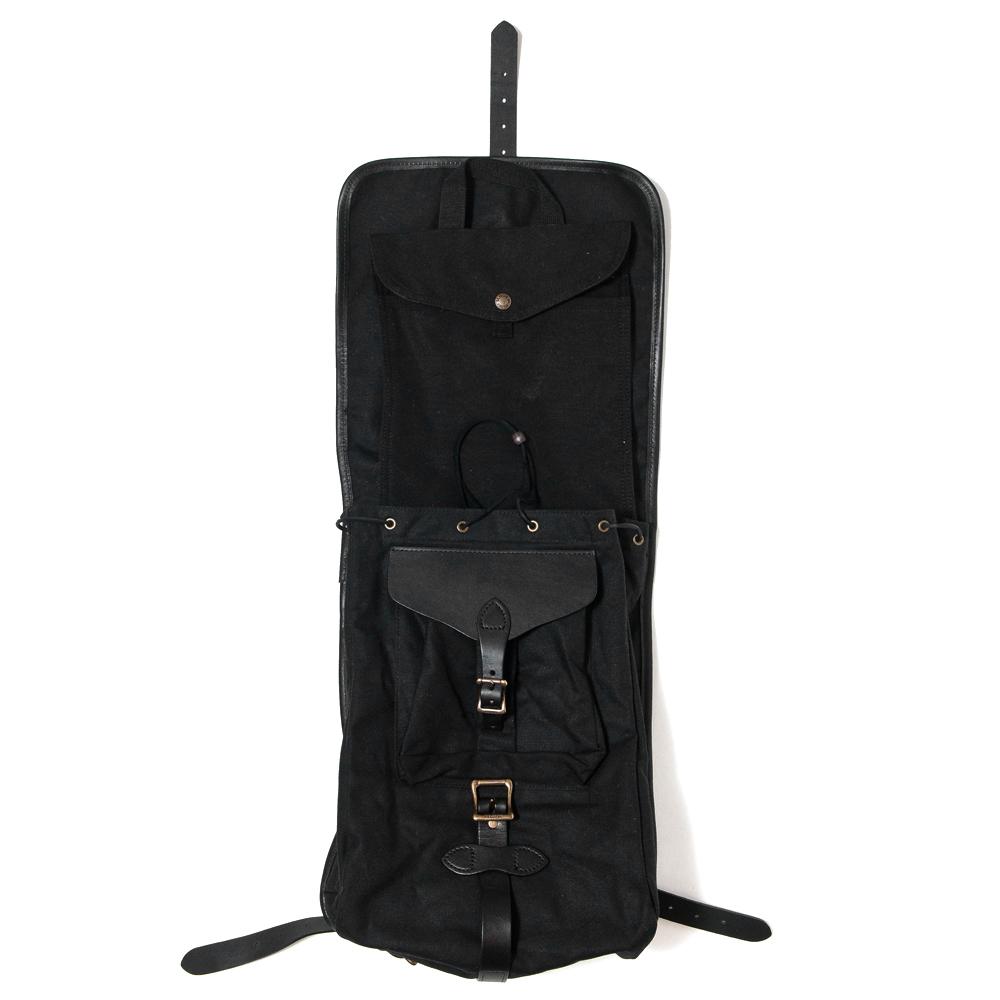 Filson Tin Cloth Blackpack Black at shoplostfound, flat