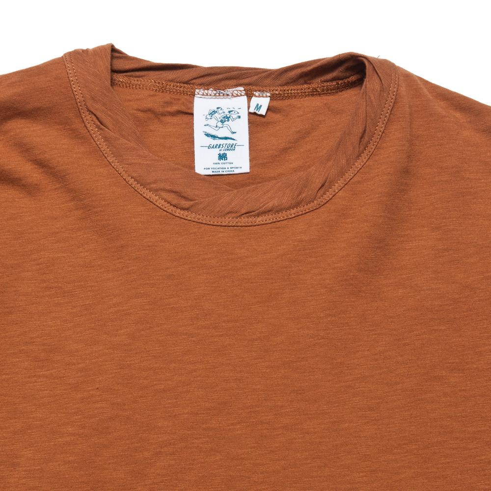 Garbstore Box Tee Tan at shoplostfound, neck