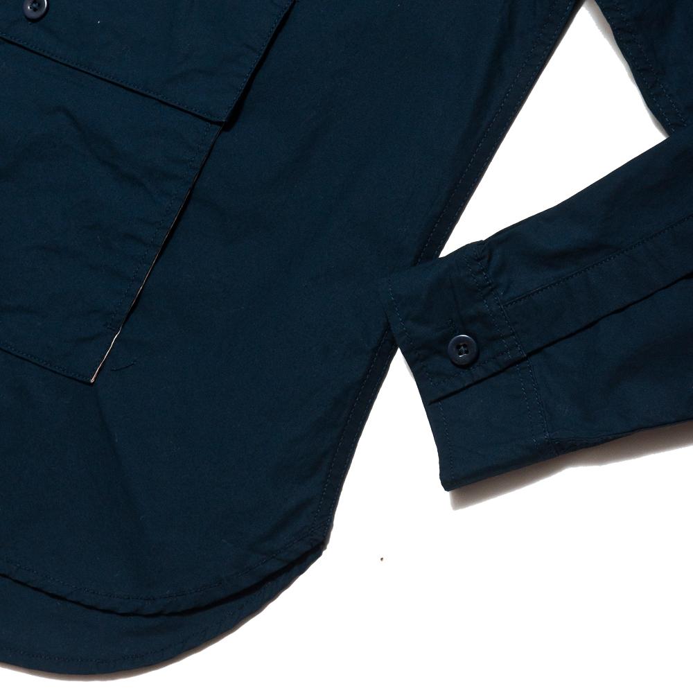 Garbstore Map Pullover Shirt Navy at shoplostfound, cuff