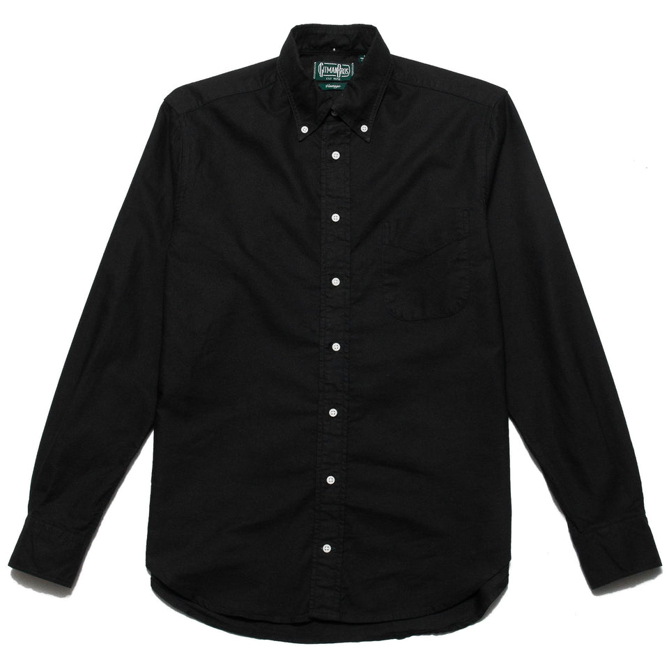 Gitman Vintage Bros. Black Overdye Oxford Shirt at shoplostfound, front