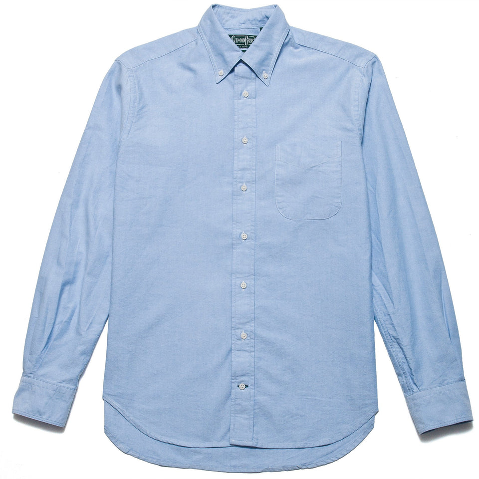 Gitman Vintage Bros. Blue Oxford Shirt at shoplostfound, front