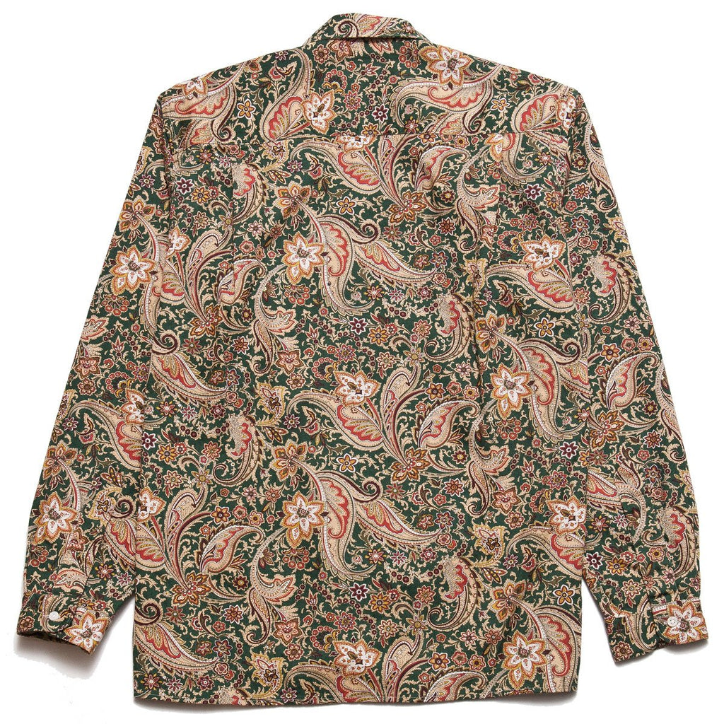 Gitman Vintage Bros. Green Paisley On Twill Camp Shirt at shoplostfound, back