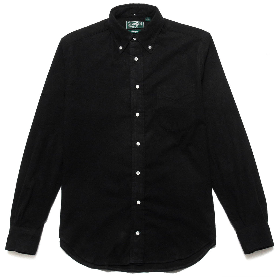 Gitman Vintage Bros. Long Sleeve Black Flannel at shoplostfound, front