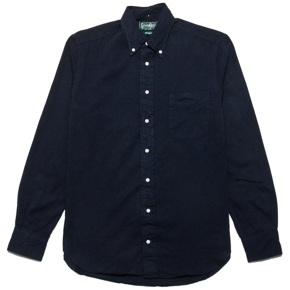Gitman Vintage Bros. Long Sleeve Black Selvage Twill at shoplostfound, front