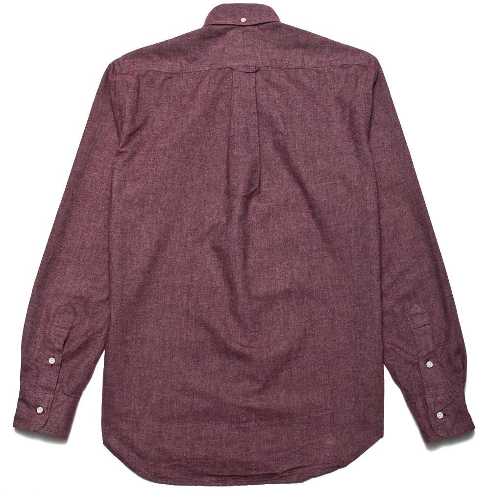 Gitman Vintage Bros. Long Sleeve Burgundy Flannel Chambray at shoplostfound, back