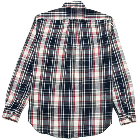Gitman Vintage Bros. Long Sleeve Navy/White Plaid Flannel at shoplostfound, front