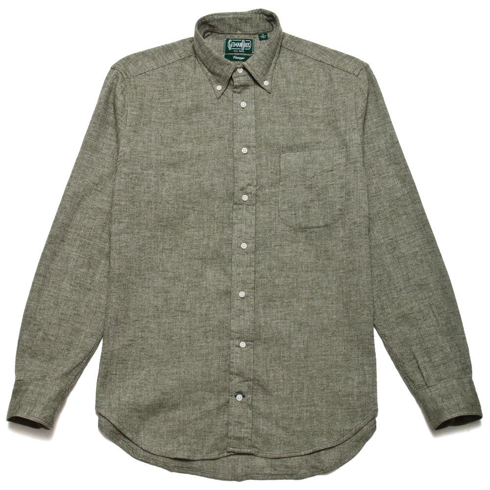 Gitman Vintage Bros. Long Sleeve Olive Thermal at shoplostfound, front