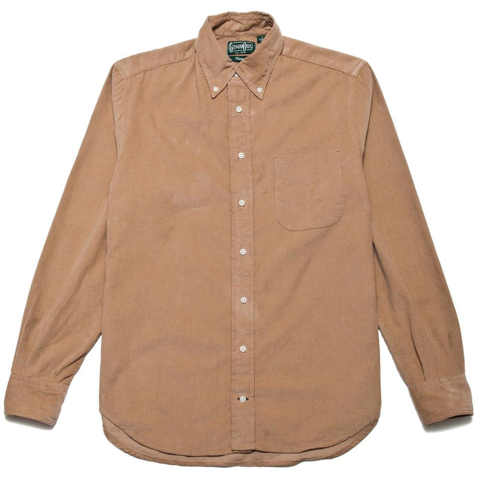 Gitman Vintage Bros. Long Sleeve Tan Corduroy at shoplostfound, front