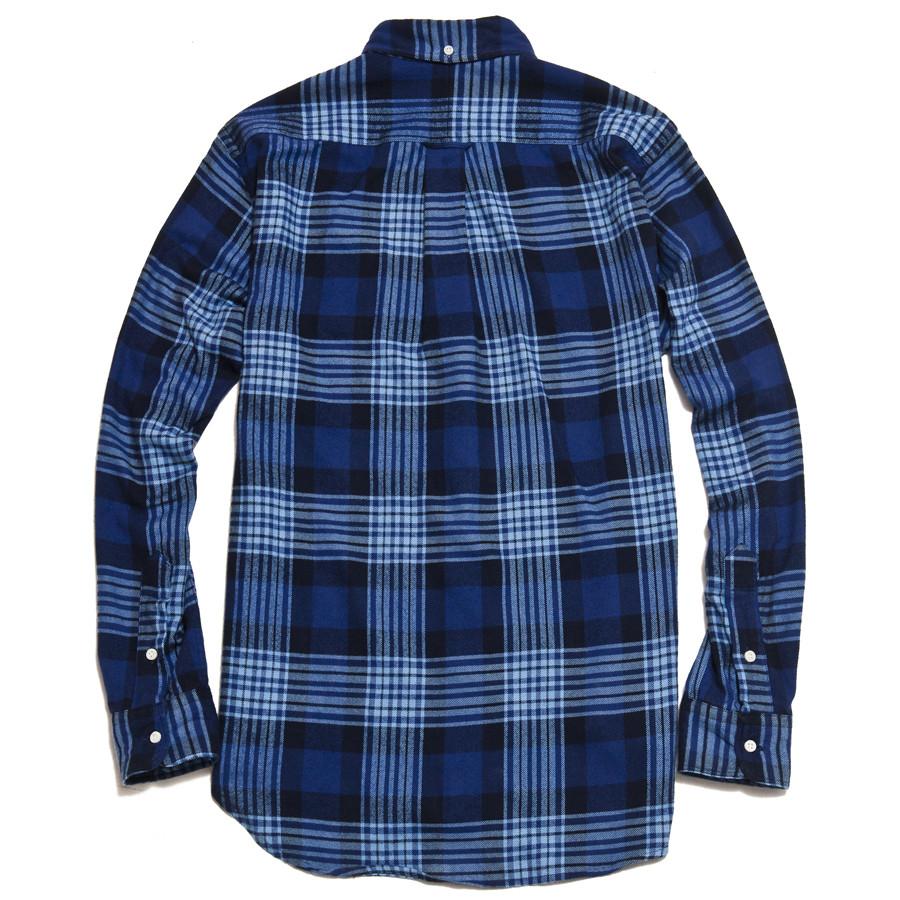 Gitman Vintage Bros. Long Sleeve 1-Sided Brushed Japanese Flannel Blue