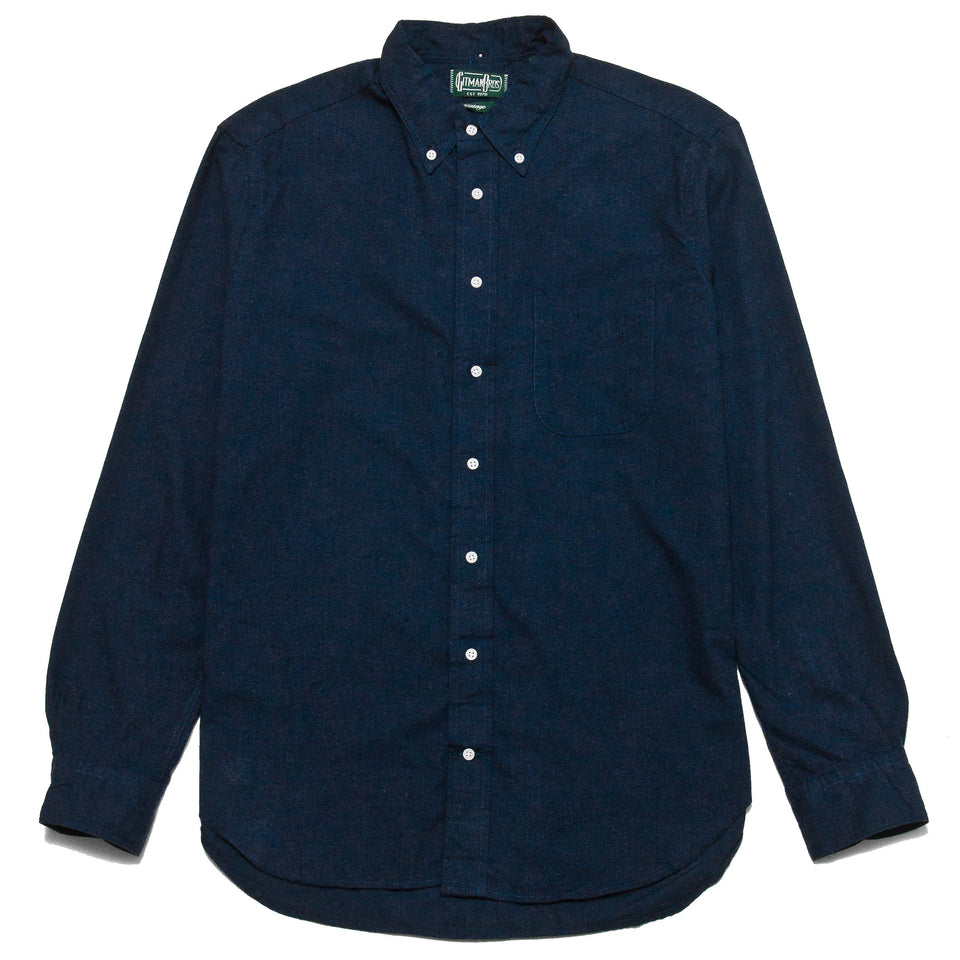 Gitman Vintage Bros. Navy Classic Flannel at shoplostfound, front