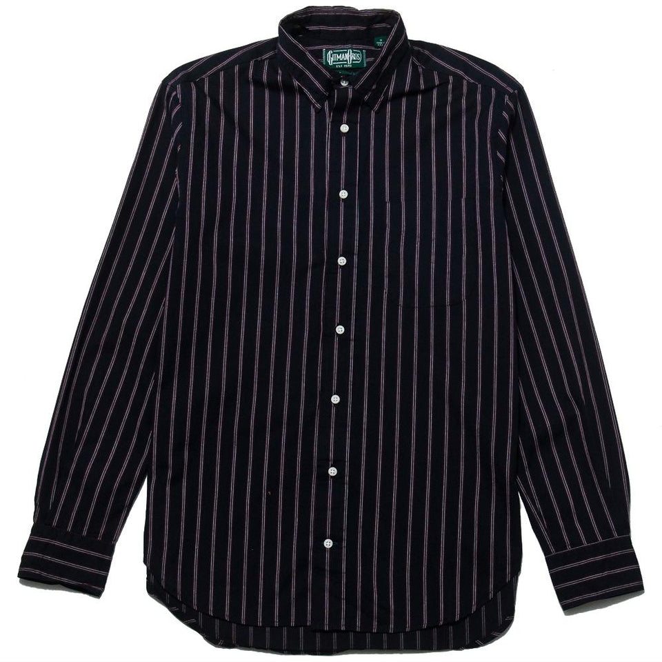 Gitman Vintage Bros. Navy Striped Twill at shoplostfound, front