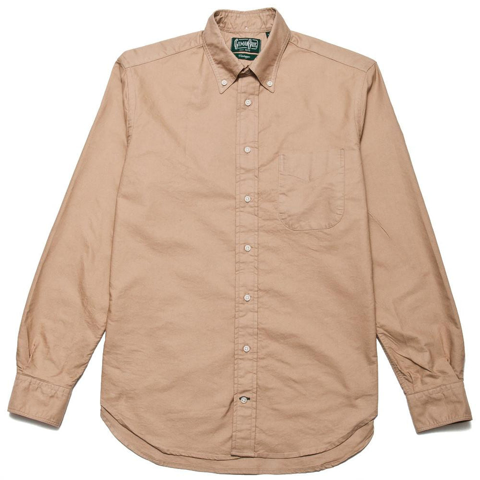 Gitman Vintage Bros. Long Sleeve Oxford Toast Overdye at shoplostfound, front