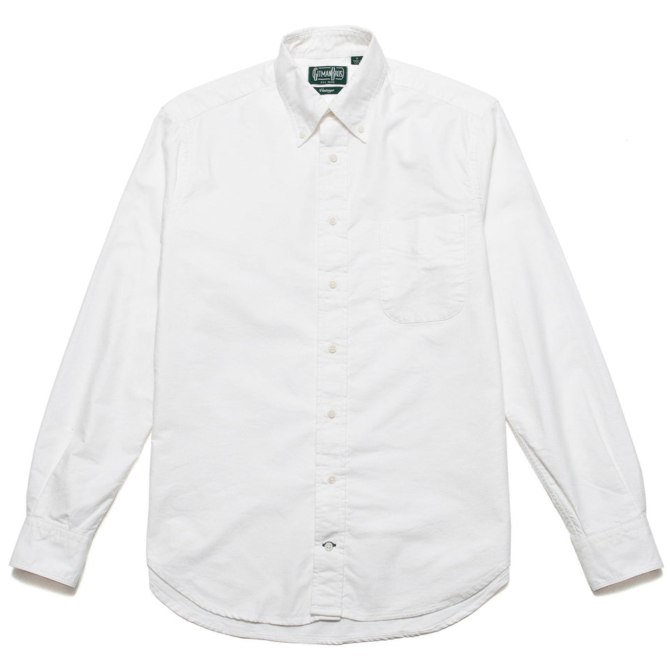 Gitman Vintage Bros. Long Sleeve White Oxford at shoplostfound, front