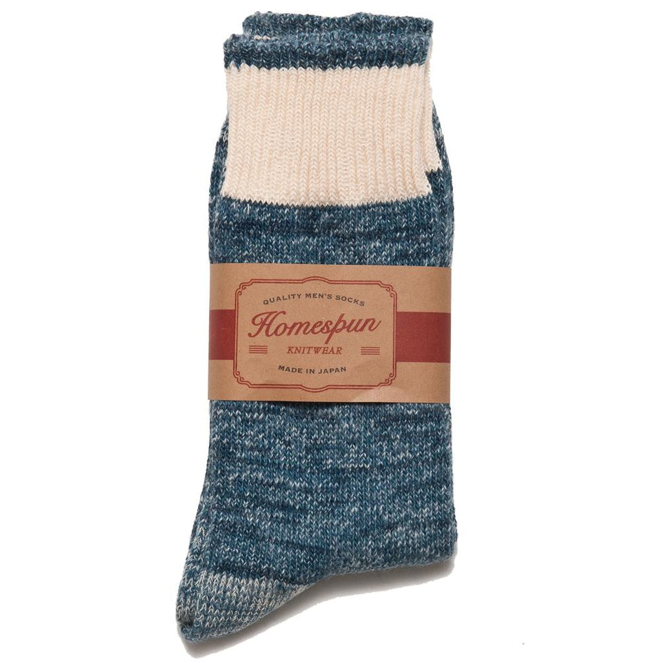 Homespun Dustbowl Work Sock Indigo