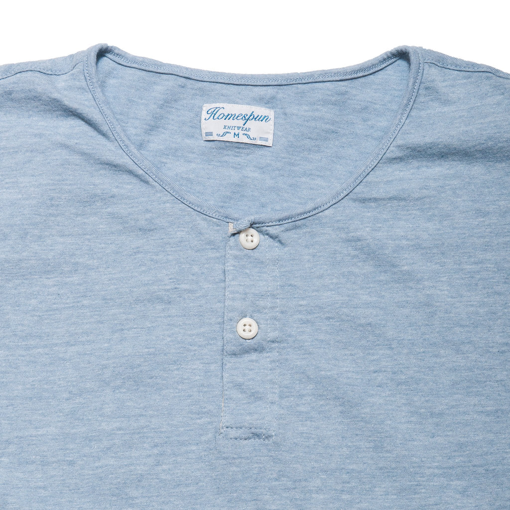 Homespun Great Plains Short Sleeve Chambray at shoplostfound, neck