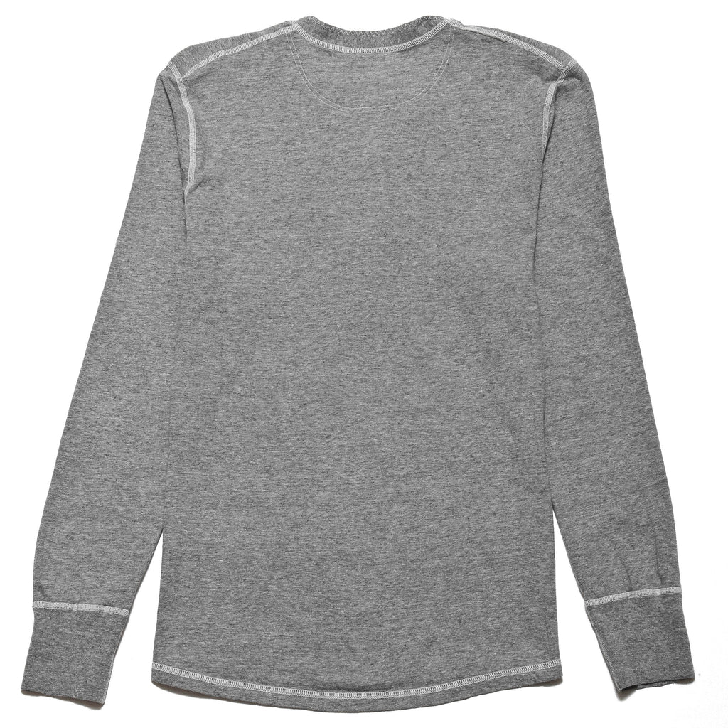 Homespun Long Sleeve Coalminer Henley Granite at shoplostfound, back