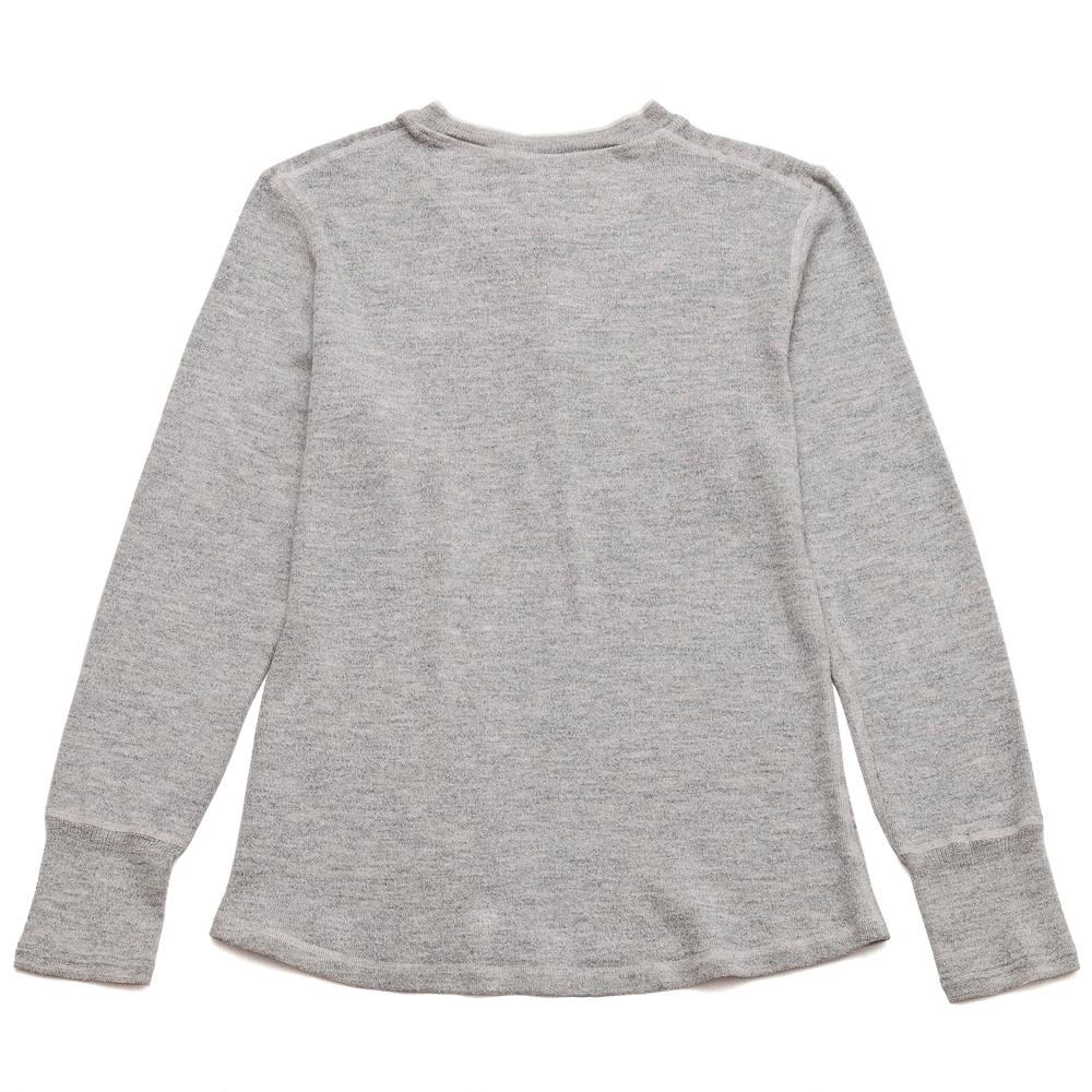 Homespun Long-Sleeve Coalminer Henley Grey at shoplostfound, back