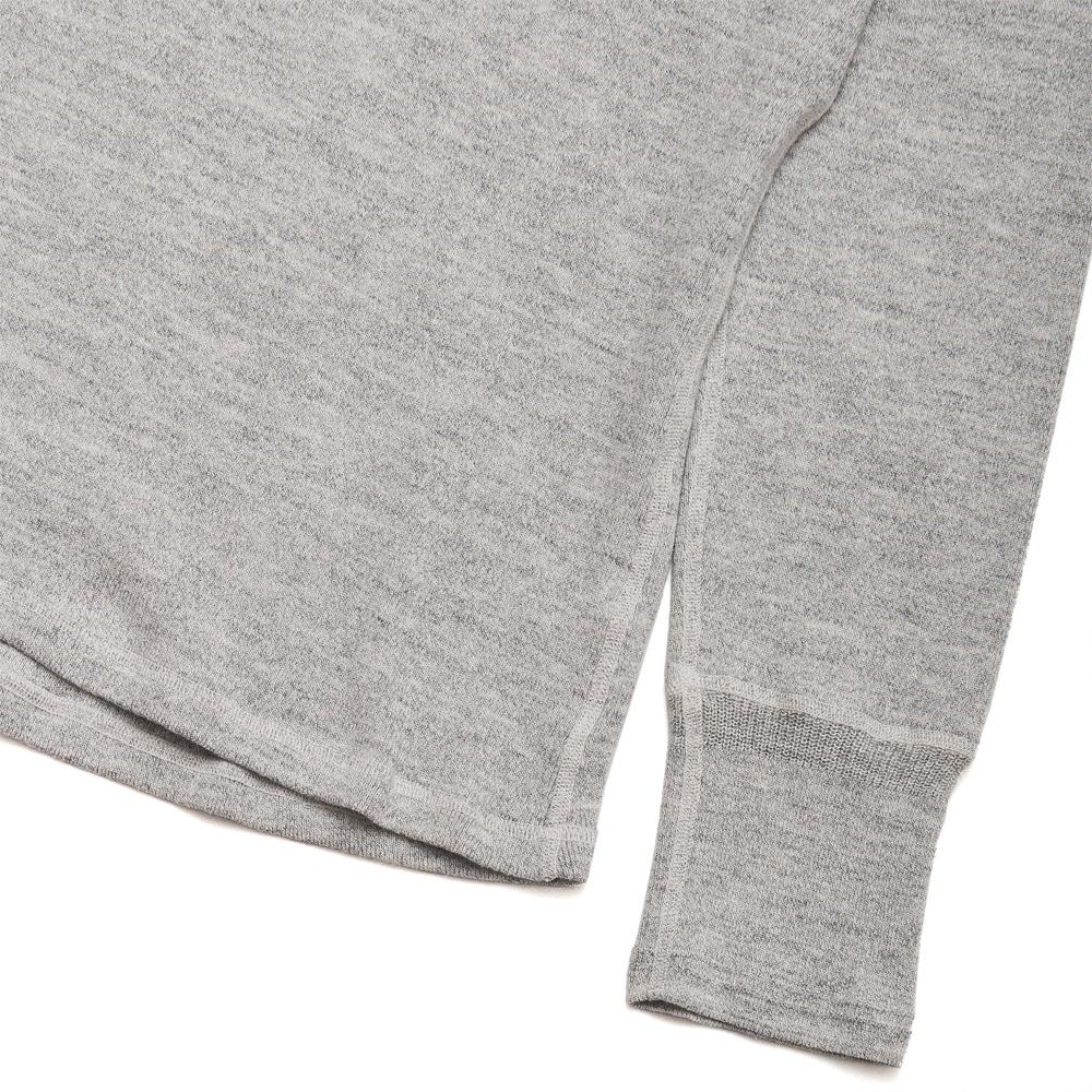 Homespun Long-Sleeve Coalminer Henley Grey at shoplostfound, detail