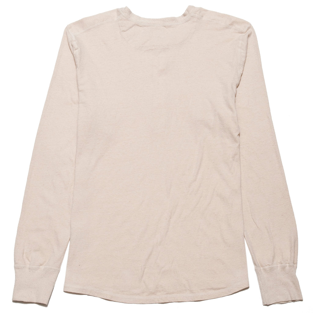 Homespun Long Sleeve Coalminer Henley Natural at shoplostfound, back