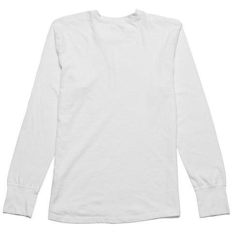 Homespun Long-Sleeve Coalminer Henley White at shoplostfound, front